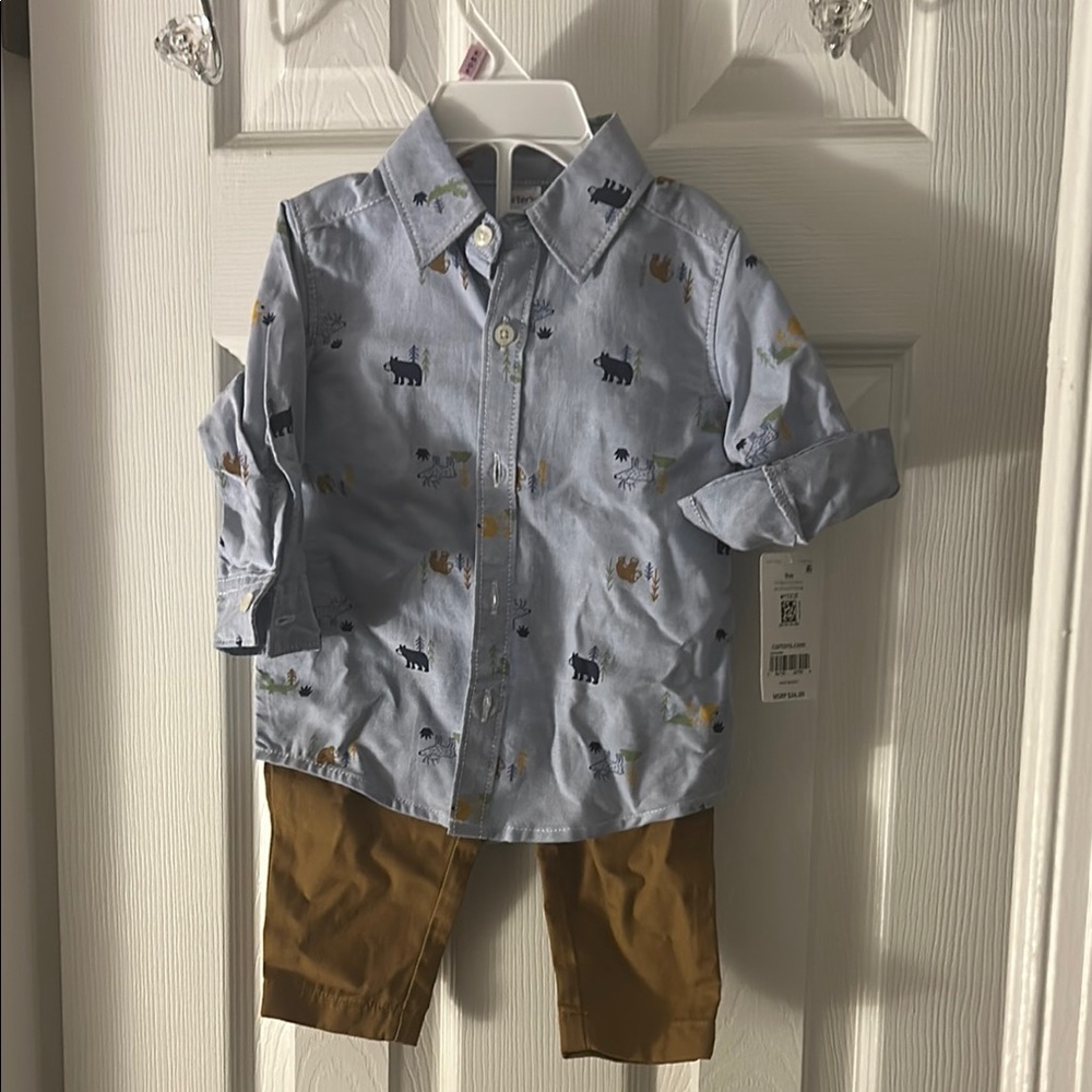 Carter’s Kids Blue Animal Print Shirt